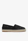 Chloé Isla Logo Embroidered Crochet Espadrilles