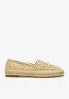 Chloé Isla Logo Embroidered Crochet Espadrilles