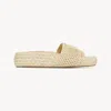 Chloé Isla Slide Brown Size 3 100% Polyamide In Brown