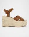 Chloé Open Toe Platform Sole Strappy Espadrilles