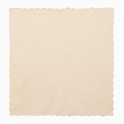 Chloé Ivory Cotton And Wool Cover In White