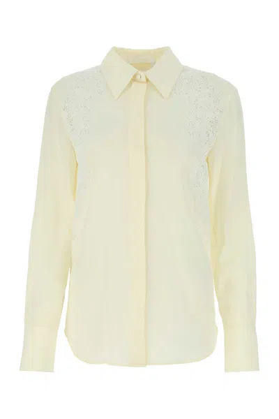 Chloé Ivory Crepe Shirt In White