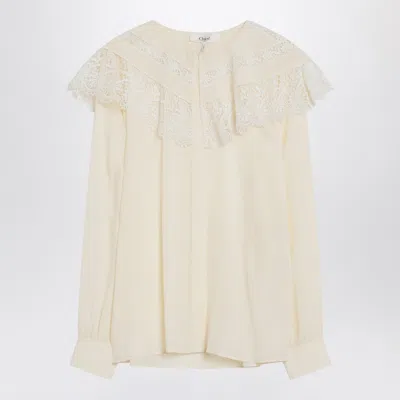 CHLOÉ CHLOÉ IVORY CRÊPE SHIRT