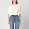 Chloé Biologic Cotton T-shirt With Frontal Logo Patch In White