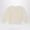Chloé Ivory Embroidered Cotton And Wool Cardigan In White