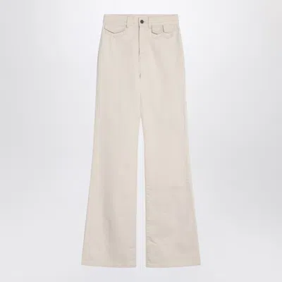 CHLOÉ CHLOÉ IVORY FLARED DENIM TROUSERS