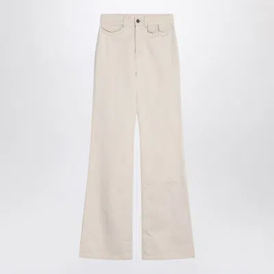 Chloé Ivory Flared Denim Trousers In White