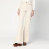 Chloé Ivory Flared Denim Trousers Women In White