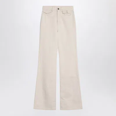Chloé Ivory Flared Denim Trousers Women