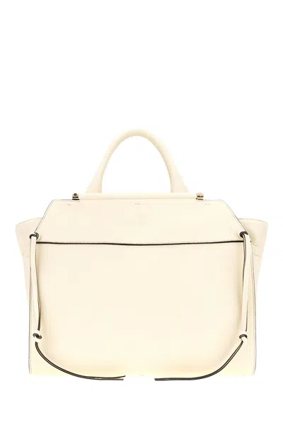 CHLOÉ IVORY LEATHER MEDIUM STEPH HANDBAG