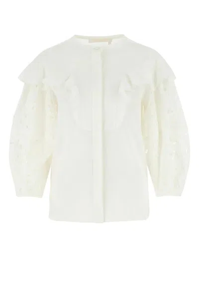 CHLOÉ IVORY LINEN BLOUSE
