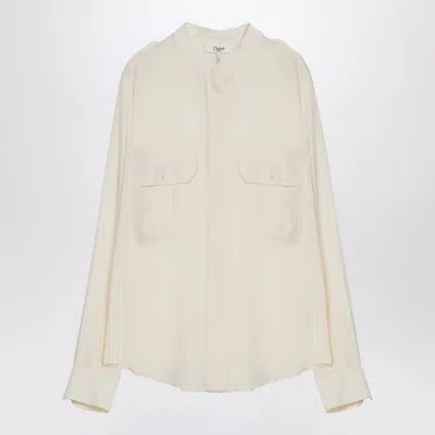 Chloé Ivory Silk Blouse In White