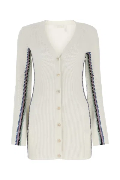 CHLOÉ IVORY WOOL CARDIGAN