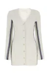Chloé Chloe Ivory Wool Cardigan In Bianco