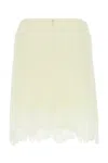 Shop Chloé Ivory Wool Mini Skirt