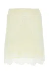 Chloé Chloe Ivory Stretch Wool Blend Skirt In 112