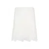 Chloé Ribbed-knit Lace-trim Miniskirt In White
