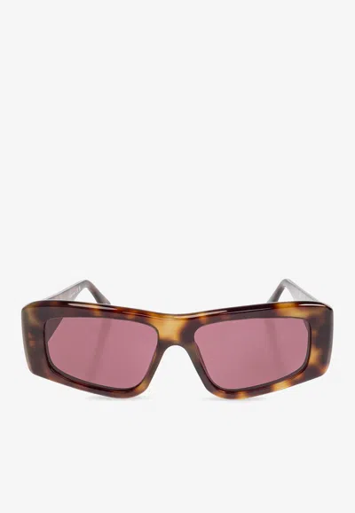 Chloé Izia Rectangular Sunglasses In Brown