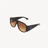 Chloé Izia Aviator-style Acetate Sunglasses In Brown