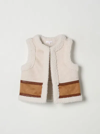 Chloé Faux Shearling Vest In Braun