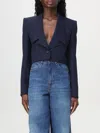 Chloé 'spencer' Blue Single-breasted Crop Jacket In Blau