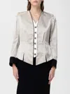 Chloé Blazer With Structured Cuts In Gray