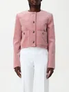 Chloé Cropped Corduroy Jacket Jackets Rose In Pink