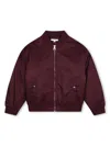 Chloé Zippered Pilot Jacket In Bordeaux