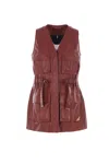 Chloé Oversized Plonge Leather Utility Vest