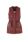 Chloé Oversized Plonge Leather Utility Vest