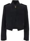 Chloé Short Jacket Epaulettes In Blue
