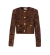 Chloé Jacket In Paisley Pattern Jacquard In Brown