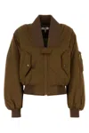Chloé Brown Polyester Blend Bomber Jacket In Brown