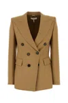 Chloé Chloe Double-breasted Wool Blazer In Nut