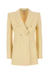 Chloé Chloe Cream Hemp Blend Blazer In Yellow