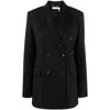 Chloé Double-breasted Wool-blend Blazer In Black