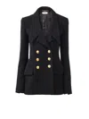 Chloé Double-breasted Virgin Wool Blend Blazer In Black