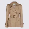 Chloé Belted Double-breasted Overcoats Epaulettes In Neutral
