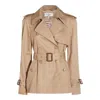 Chloé Belted Double-breasted Overcoats Epaulettes In Neutral