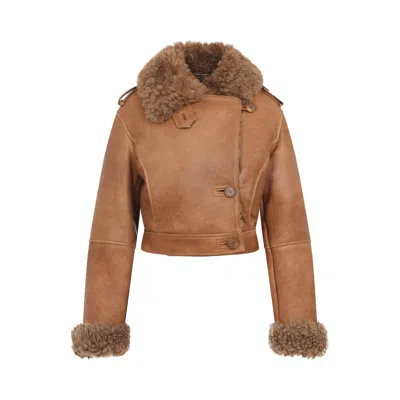 Chloé Chloe Leather Jacket Women In Brown