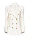 Chloé Silk And Wool Double-breasted Blazer In Coconut Milk