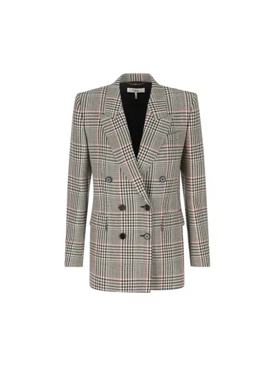 Chloé Double Breasted Sleeved Blazer In Multicolour