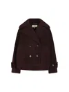 Chloé Double-breasted Short Coat Coats And Trench Coats Bordeaux In Brown