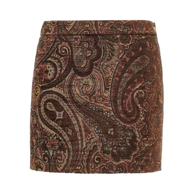 Chloé Jacquard Gobelin Mini Skirt In Multi