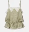 Chloé Jacquard Lace-trimmed Silk Camisole