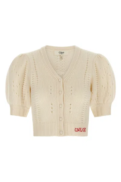 CHLOÉ JACQUARD LOGO CARDIGAN