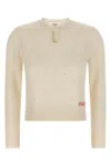 Chloé Wool And Cashmere Fitted Sweater With An Openwork Motif Clothing In White