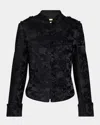 Chloé Jacquard Velvet Single-breasted Jacket In Black
