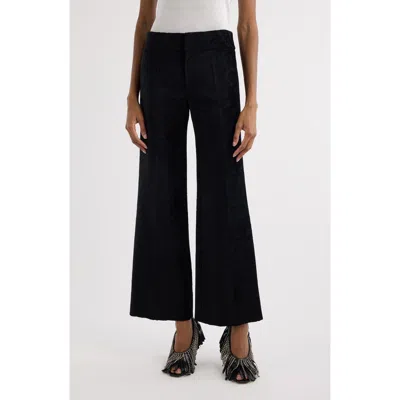 Chloé Jacquard Wide Leg Ankle Pants In Black