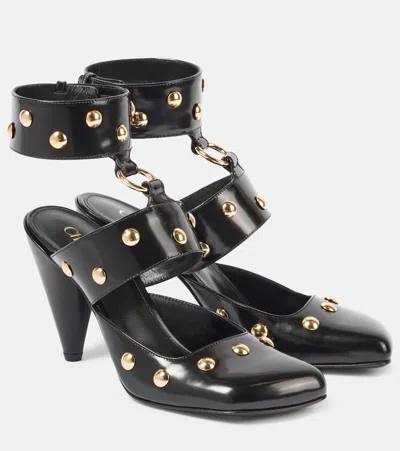 Chloé Jade 90 Studded Leather Pumps In Black